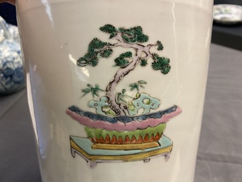 A Chinese famille rose vase with ladies playing go, Yongzheng